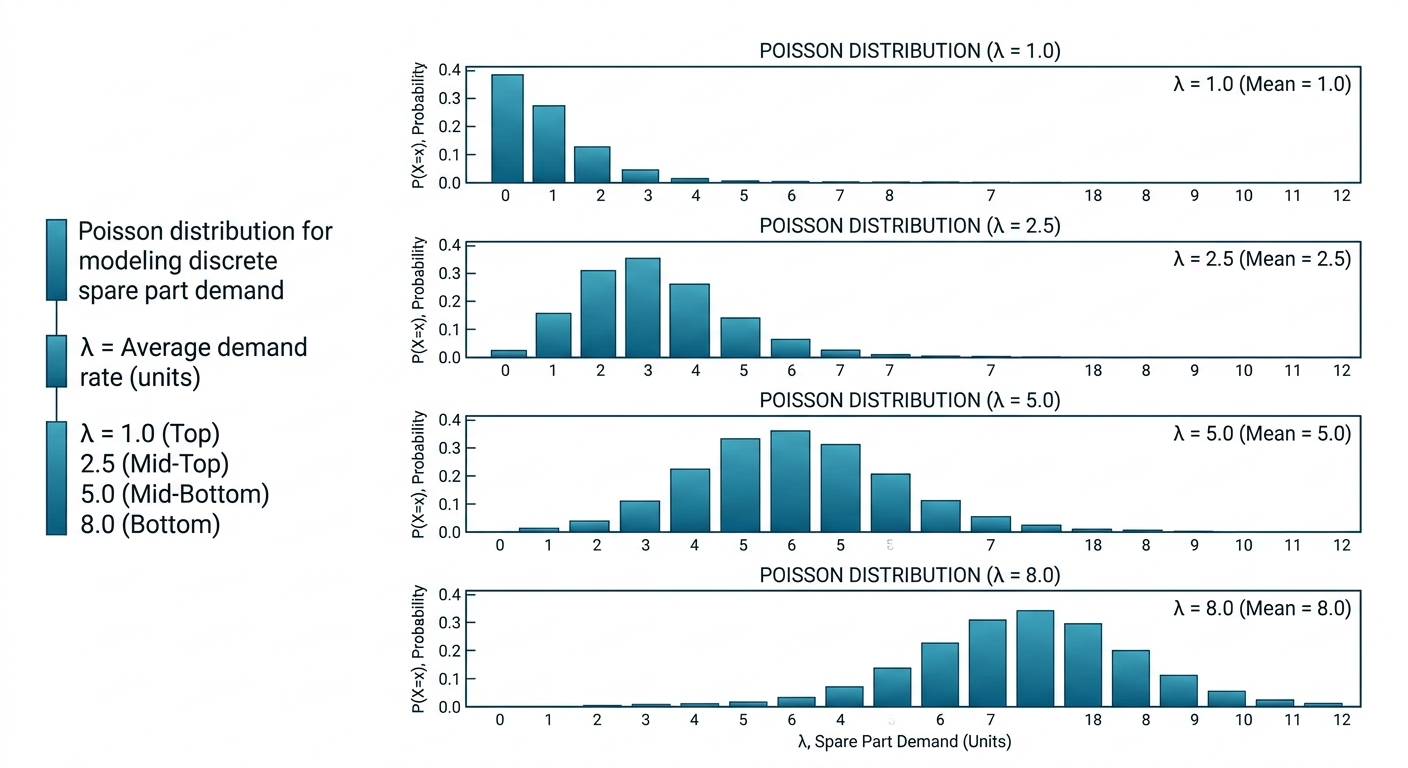 Figure 3: Poisson probability distribution for spare part demand