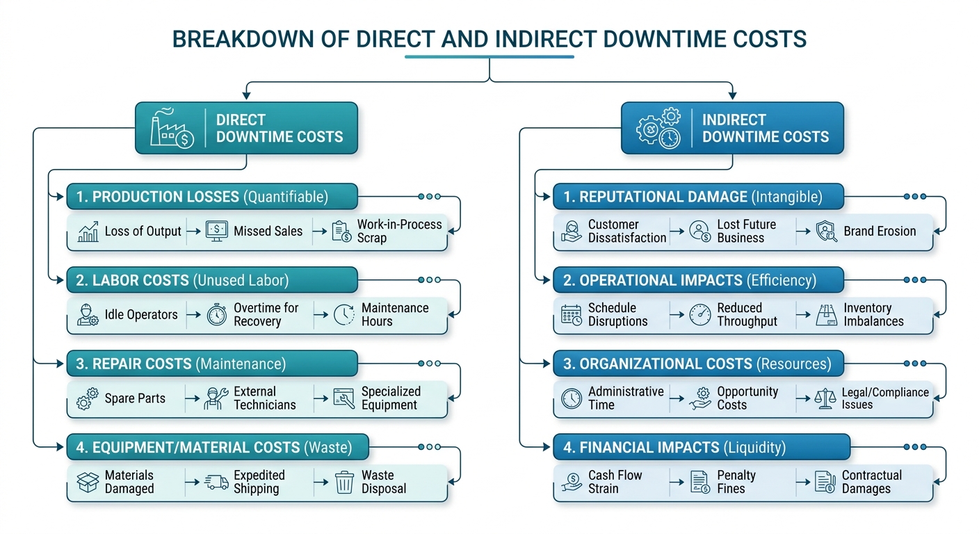 Figure 1: Breakdown of direct and indirect downtime costs