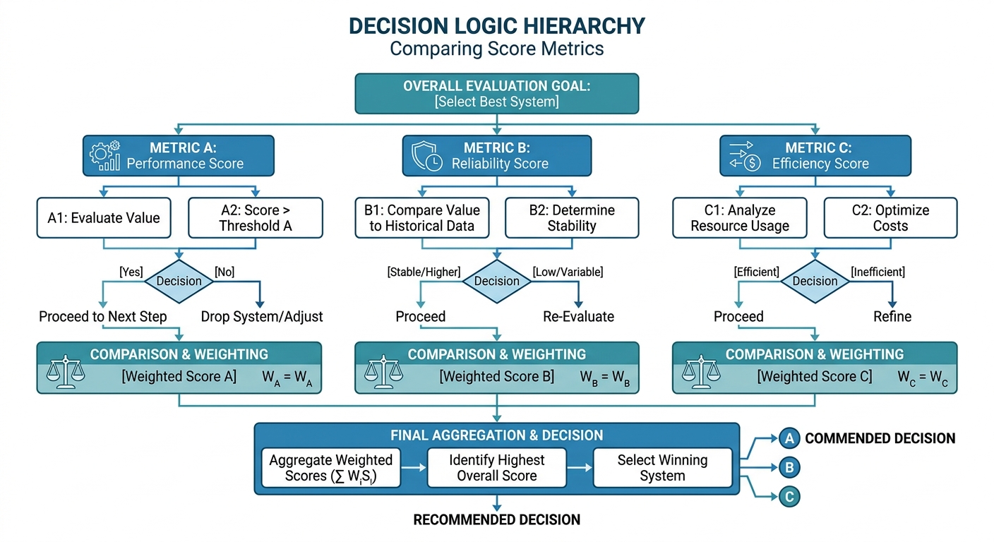 Figure 4: Decision logic hierarchy comparing score metrics