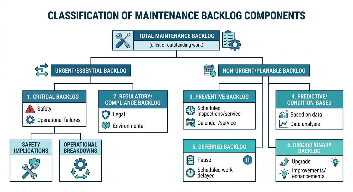 Figure 1: Classification of maintenance backlog components