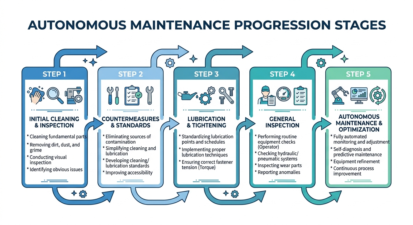 Figure 2: Autonomous maintenance progression stages