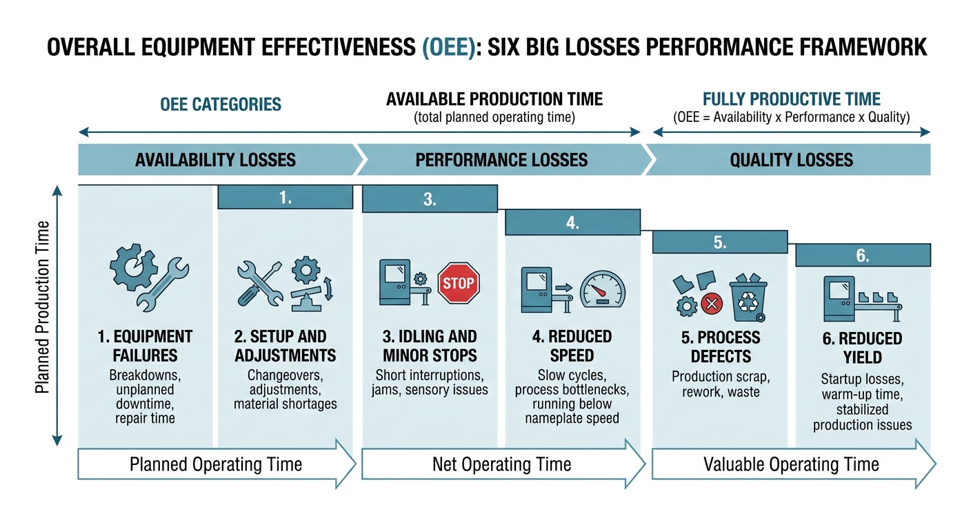 Figure 3: Six big losses performance framework